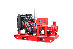 What are the key components of a diesel fire pump system?